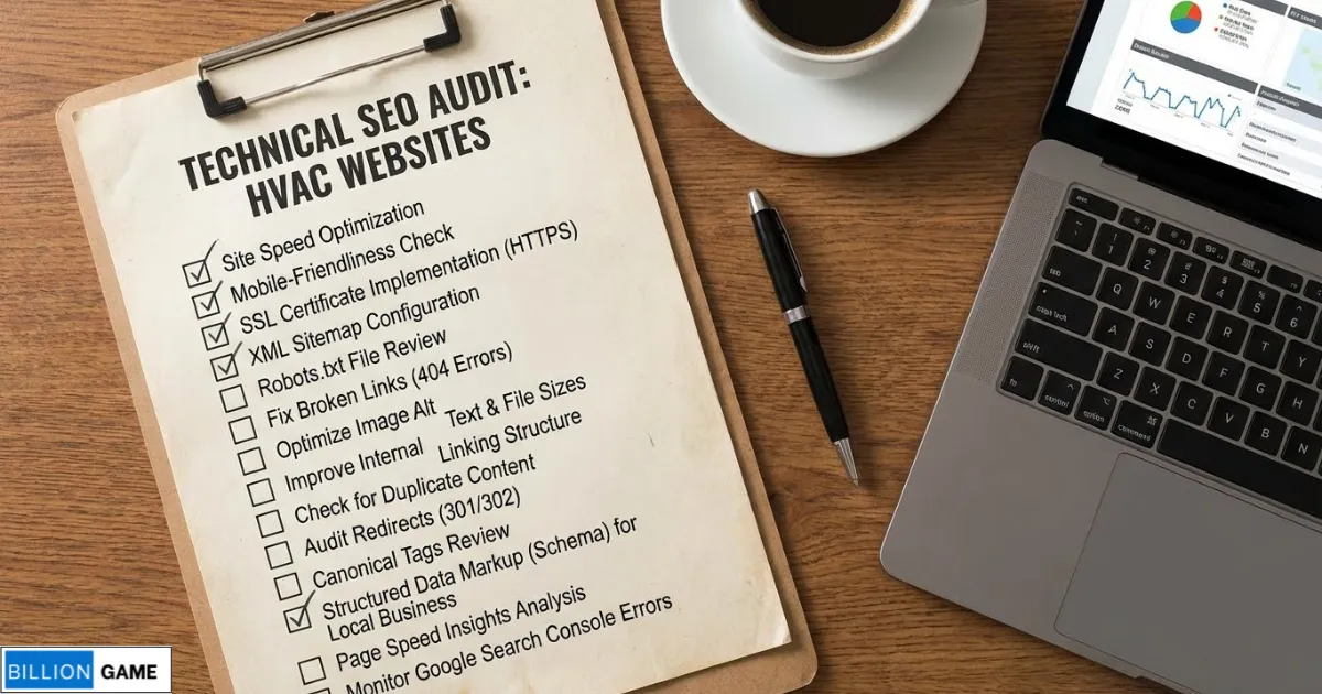 📸 [CHECKLIST_ Technical SEO audit items for HVAC websites]