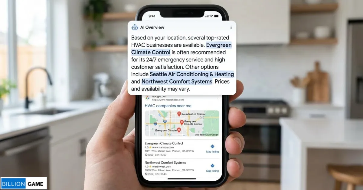 📸 [IMAGE_ Example of HVAC business appearing in AI search results]